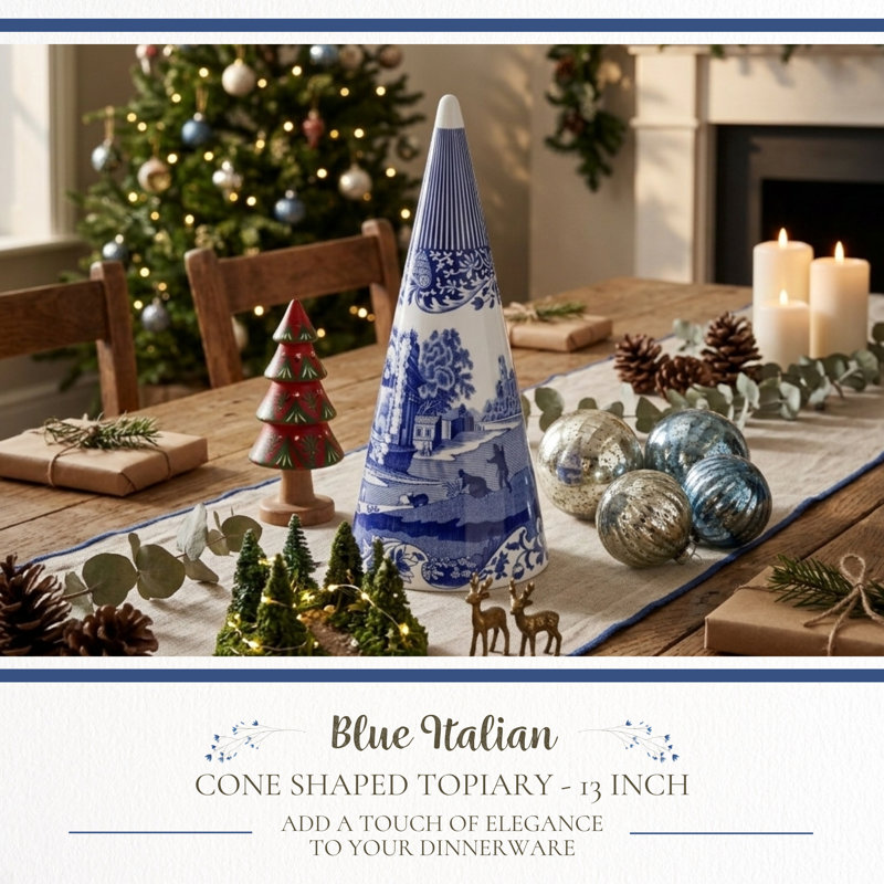 Spode Blue Italian Topiary 13"