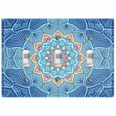 Plaque murale d'interrupteur à bascule Mandala