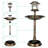 Hiles Polypropylene Birdbath with Solar Light-174890379
