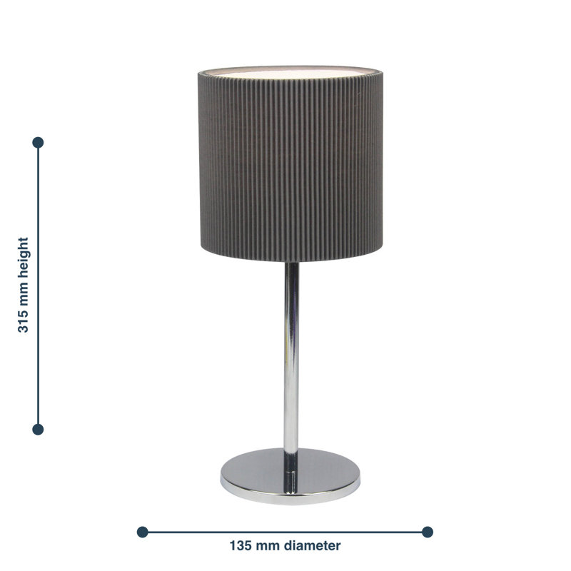 Mergeron Metal Table Lamp, Grey