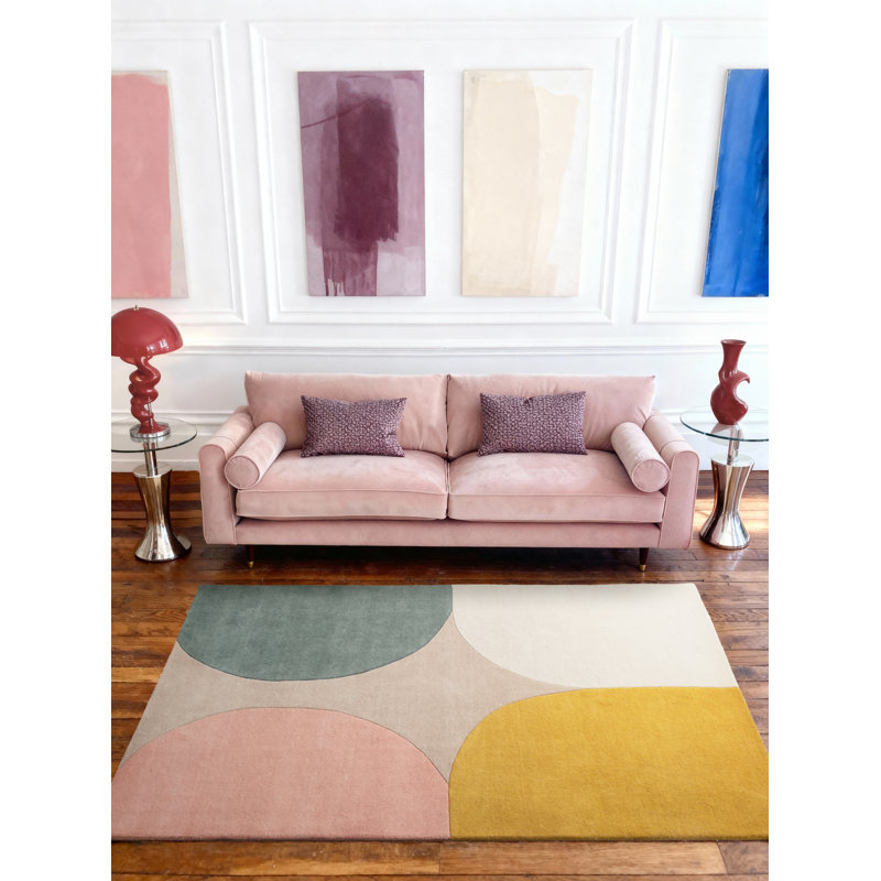 Deveshi Geometric Wool Hand Tufted Area Rug, Rectangle 160 x 230 cm