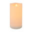 Realistic LED Flame Technology Candle Pillar with Blow Out Feature, 3x6 Inch, White