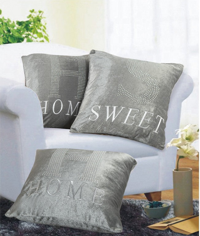 Cushion Cover, Silver
