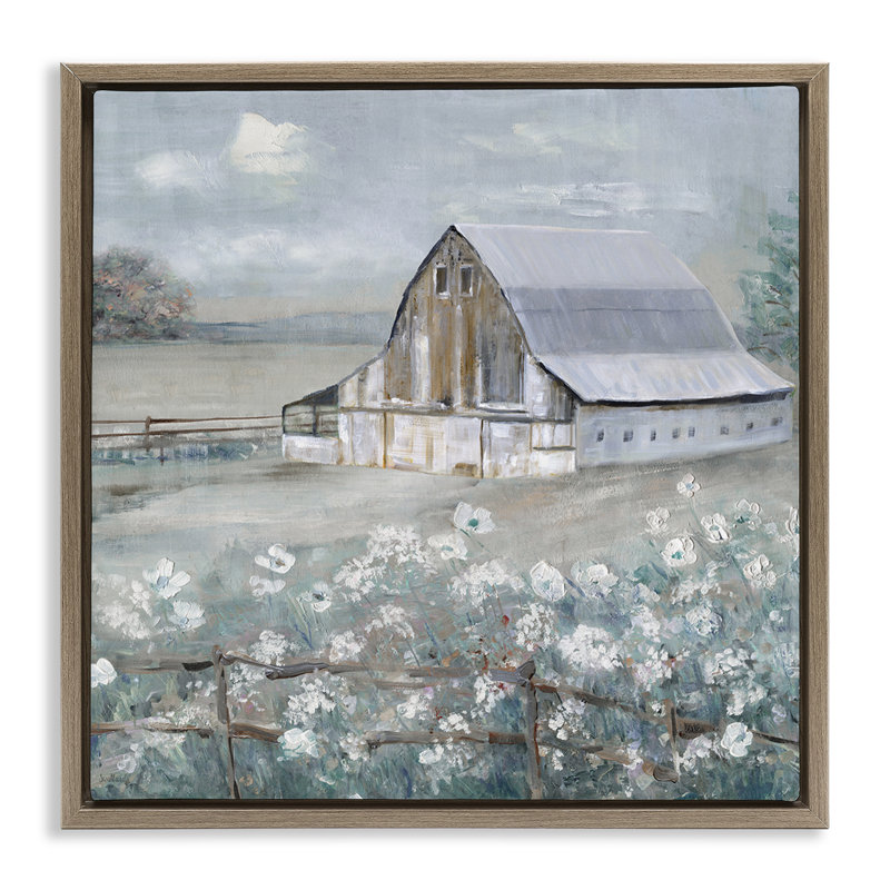 "Blooming Farmhouse Meadow", art mural sur toile flottante par Sally Swatland, H 18 po x l 18 po