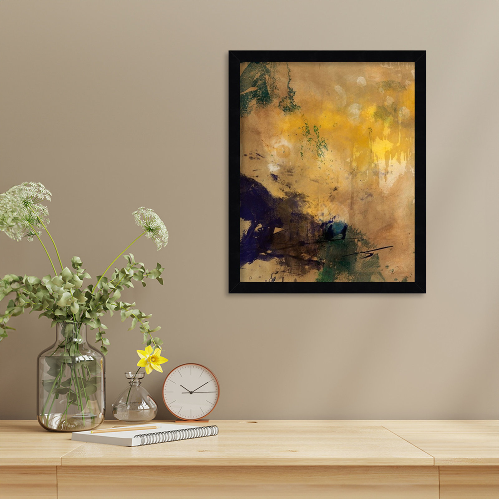 Flagler "Amber Haze II" Print, Black, 17" H x 14" W