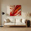 «Lyrical Abstraction 2», art mural en métal rouge-1663949339