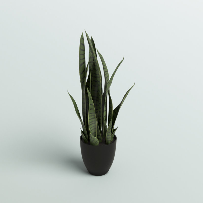 Plante de serpent artificielle Sansevieria en pot, H 26 po x l 12 po x P 12 po
