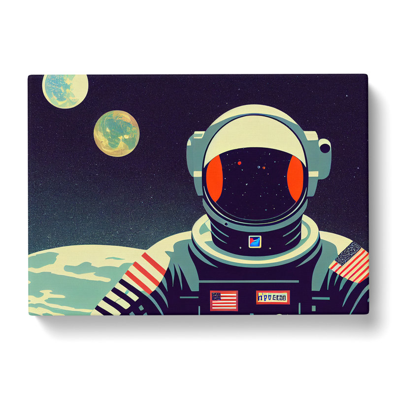 Solo Astronaut - Wrapped Canvas, 50cm H x 76cm W x 3cm D