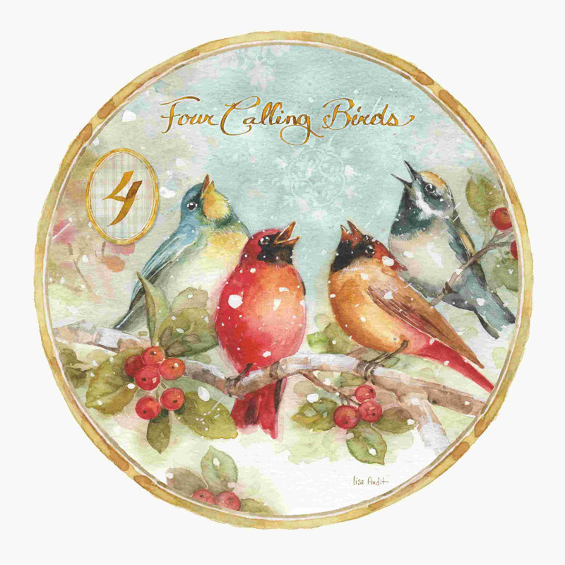 12 jours de Noël IV rond, H 20 po x l 20 po