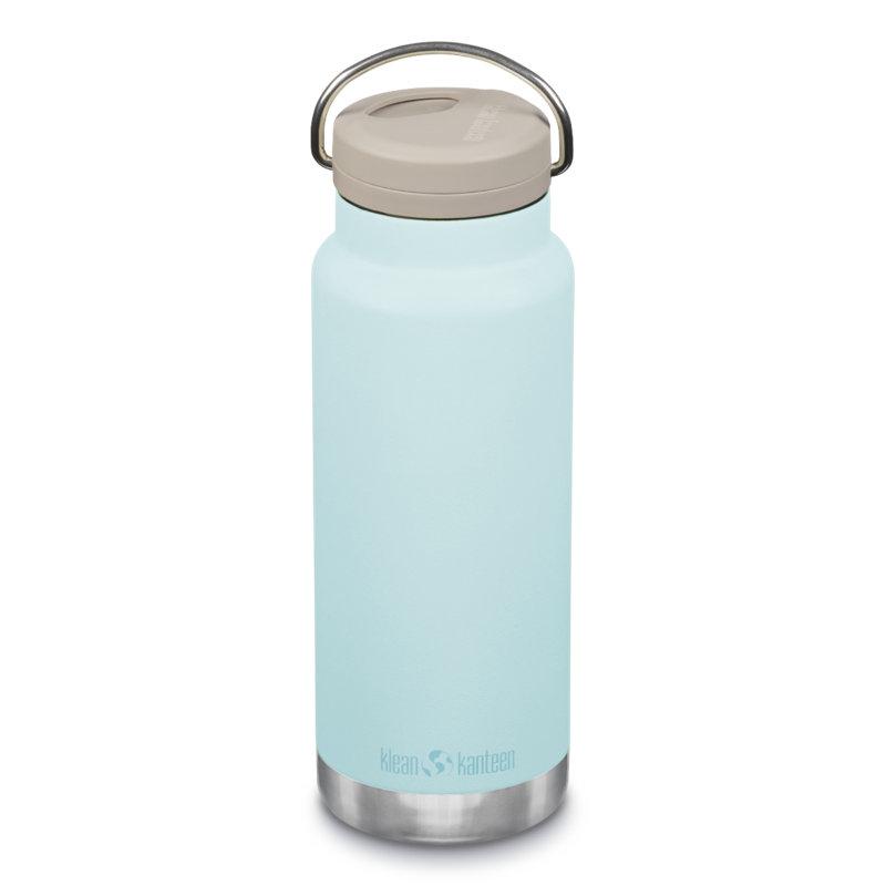 Klean Kanteen Vacuum Insulated Stainless Steel Water Bottle, Black, 32 OZ