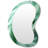 Green Soft Fractal Spirals II - Abstract Spirals 3D Shapes Irregular Modern Large Wall Mirror-2024921965
