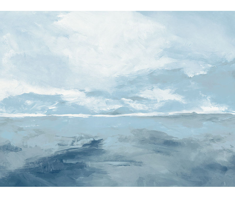 Cloudy Coast I Print by Barclay Butera, 30" H x 40" W, Image Brush Gel