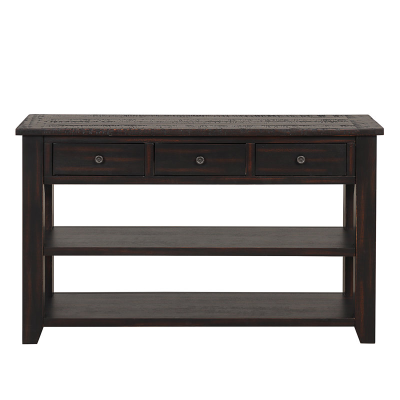 48'' Solid Pine Wood Top Console Table
