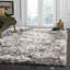 Tapis décoratif gris clair à poil long touffeté à la main Morrell-55742022
