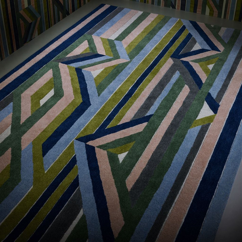 Reflets Sur Le Rhone Vert Riziere Rug, Rectangle 8'2" x 11'5"