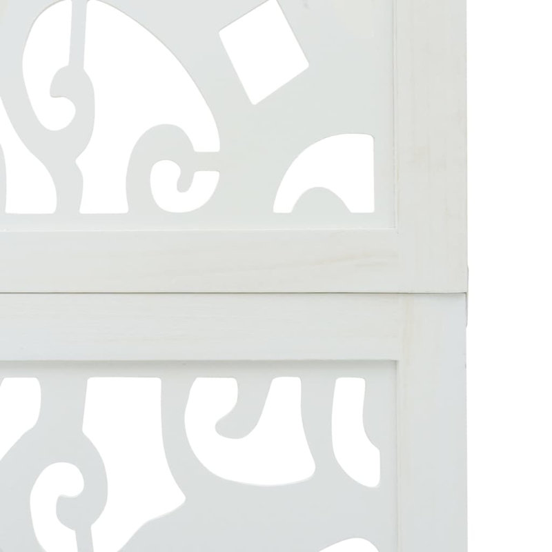 Folding Room Divider, 6, 220cm H x 110cm W x 1.6cm D, White