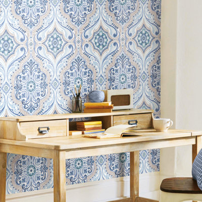 Warkentin Peel & Stick Damask Roll