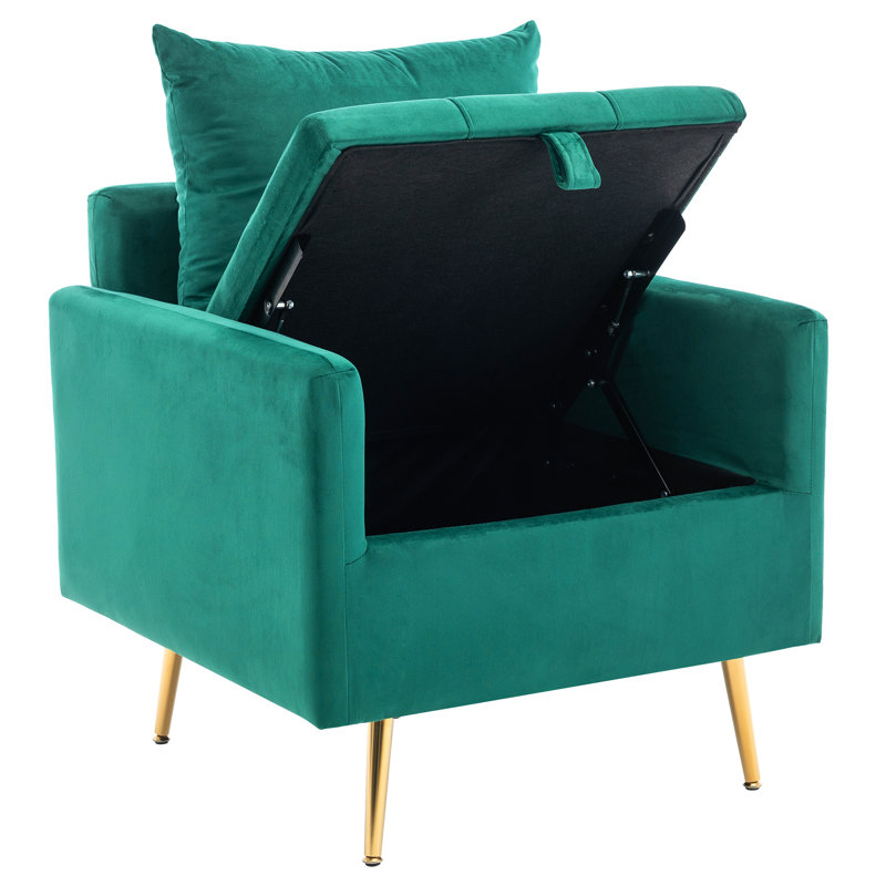 Karpeta Velvet Armchair, Green
