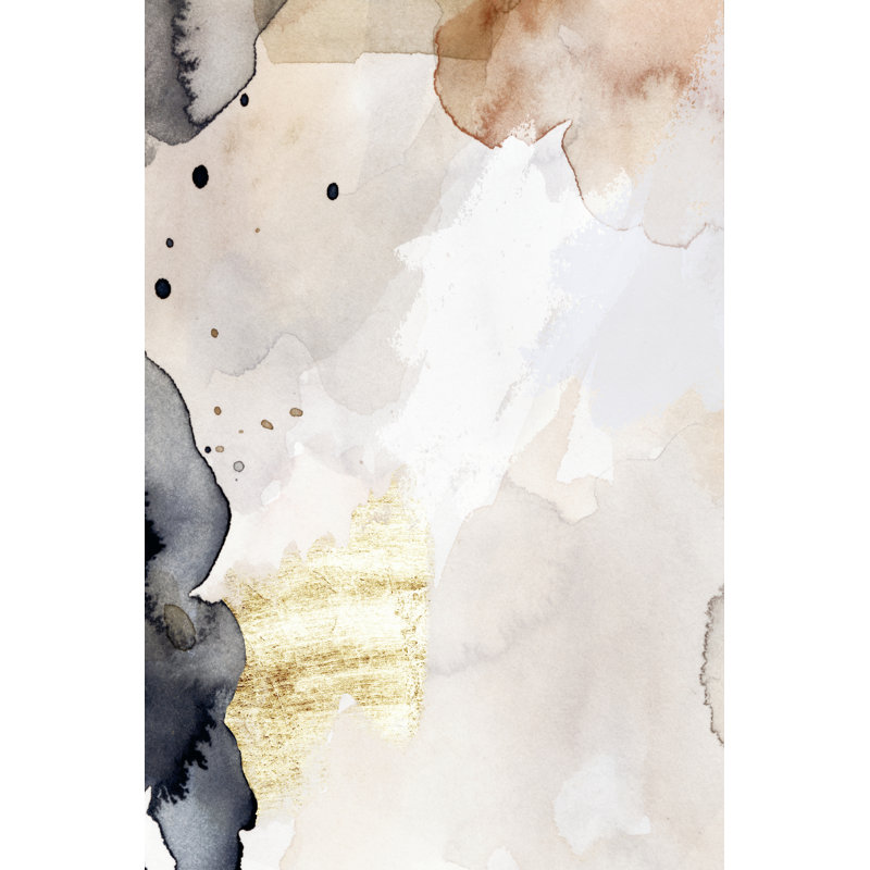 Indigo Blush and Gold III by Victoria Barnes - Painting Print, 76cm H x 51cm W, Wrapped Canvas