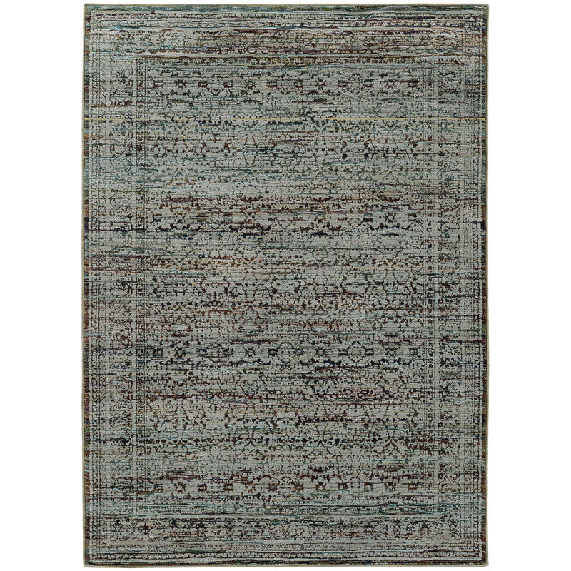 Tapis oriental bleu Tuma, Rectangle 1 pi 10 po x 3 pi 2 po