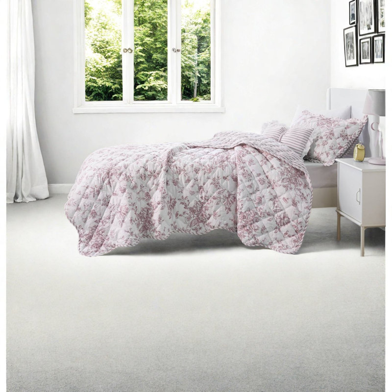 Ensembles de literie réversible, courtepointe florale en polyester doux pour la maison