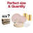 Pink with Gold Organic Disposable Plastic Tableware Set - 60 Settings