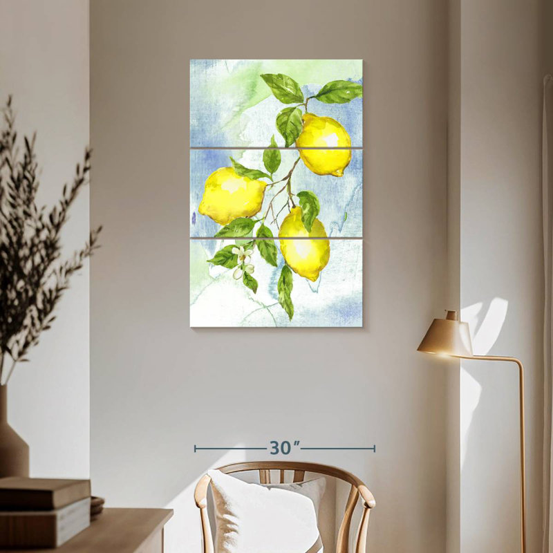 Yarlin Painterly Lemons II, 57" H x 36" W