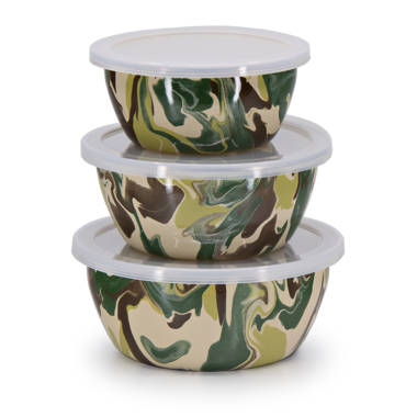 Golden Rabbit Camouflage Enamelware Adult Mugs 4-Pack