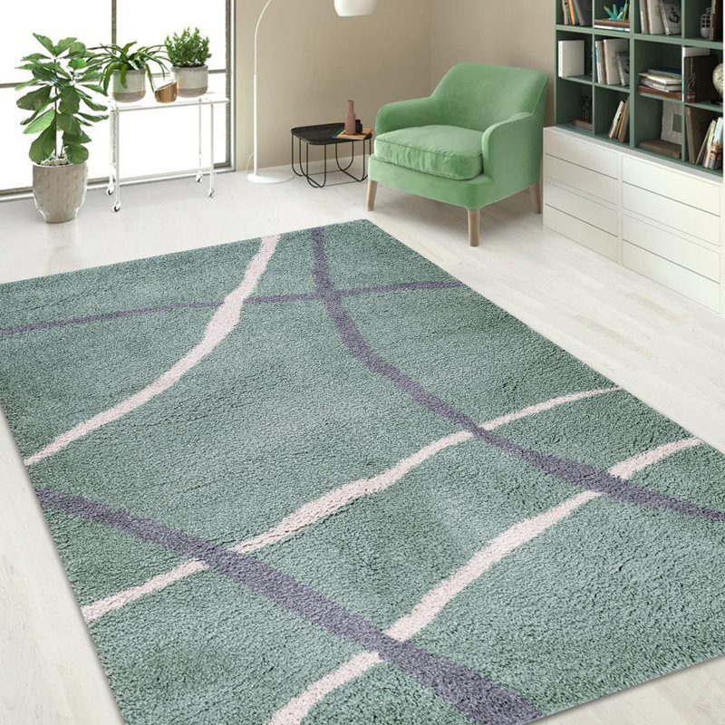 Zenas Rectangle Abstract Area Rug, Rectangle 160 x 220cm
