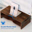 Support pour écran d'ordinateur en bois à 2 niveaux, support pour écran d'ordinateur portable à double couche compatible avec le moniteur PC Imac, organisateur de bureau polyvalent pour espace de travail de bureau à domicile