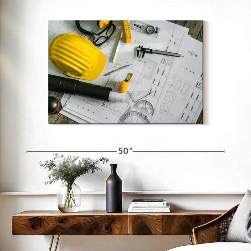 Alcaraz Drawing And Construction Tools, 26" H x 39" W