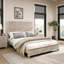Ensemble de chambre à coucher grand lit cannelé en bois massif avec 2 tables de chevet Sawyer-1566389598-1566389568