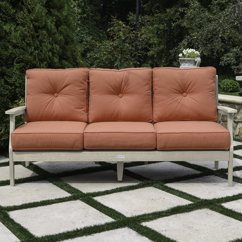 Anifer Lehigh Deep Seating Sofa, Canvas Persimmon 