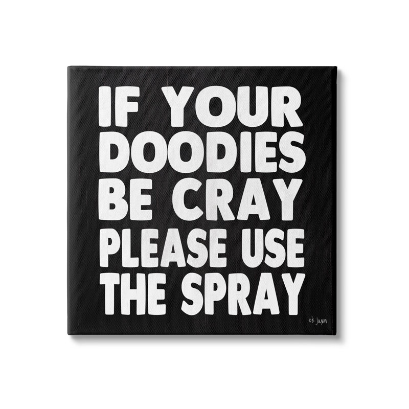 Doodies Be Cray, Toile tendue, H 36 po x l 36 po x P 1,5 po