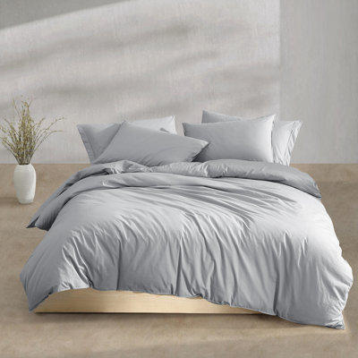 Washed Percale Cotton Duvet Cover Set