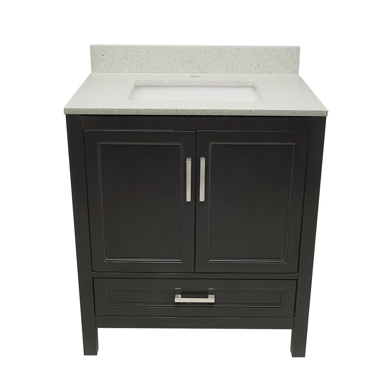 Ella 37'' Single Bathroom Vanity with Engineered Quartz Top