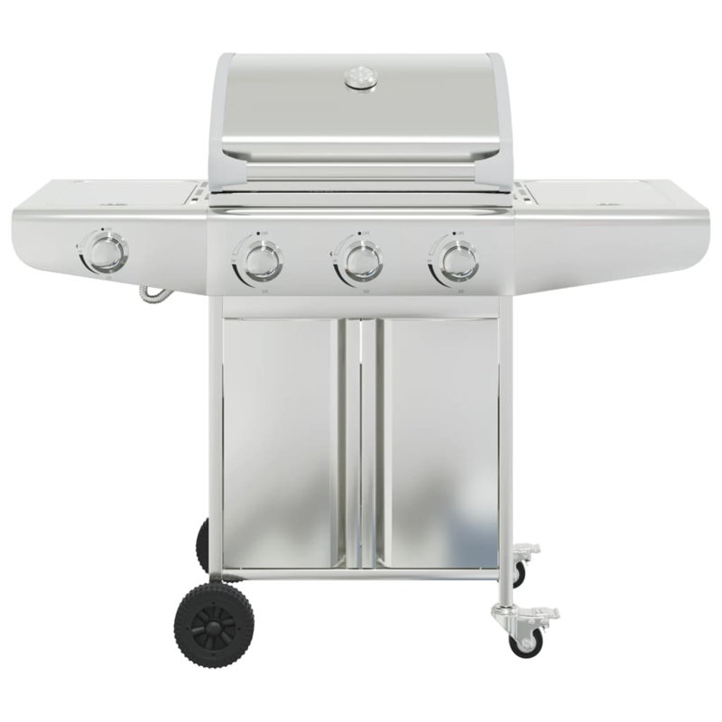 Chantrel Gas BBQ Grill with 4 Burners Silver Stainless Steel