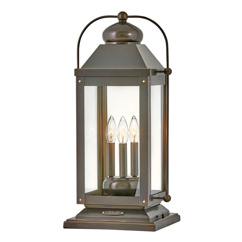 Anchorage 3-Light Pier Mount Light, Aged Zinc, Incandescent