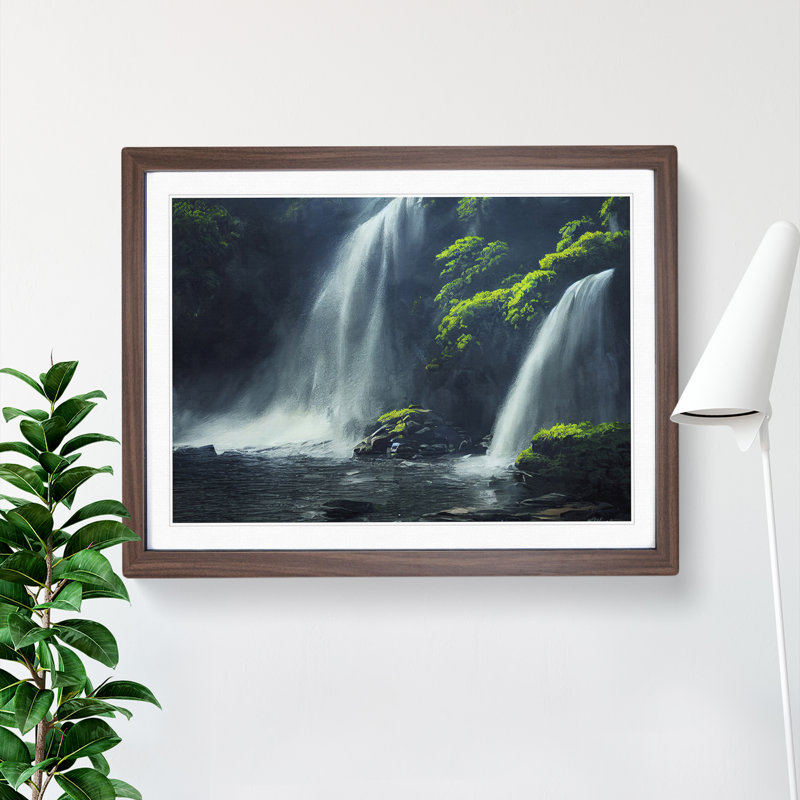 Glowing Waterfall - Single Picture Frame Print