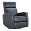 Fauteuil inclinable électrique pivotant en cuir véritable à grain supérieur avec accoudoirs doubles (ensemble de 2)-121438249