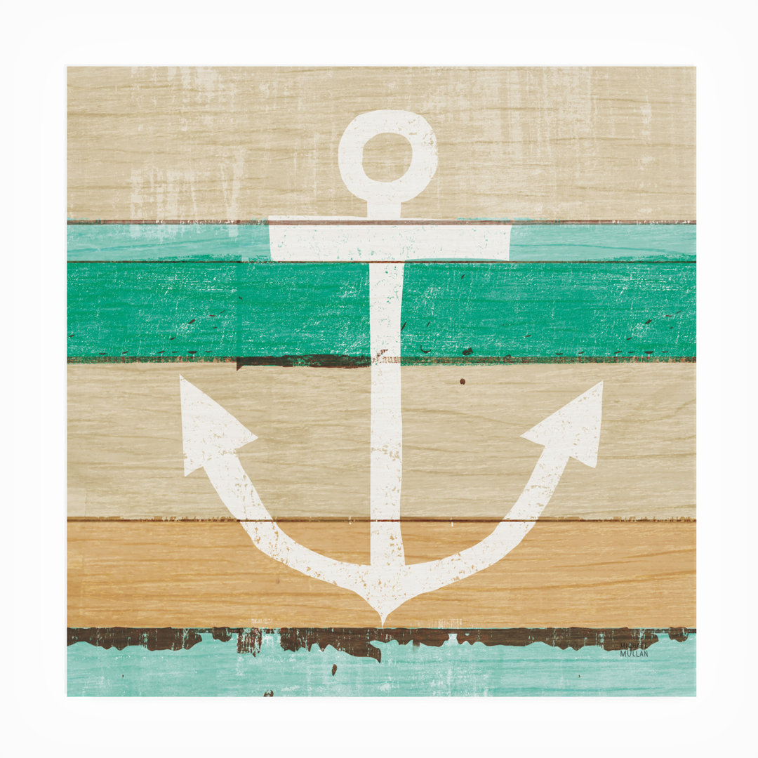 Adileni 'Beachscape III Anchor Green' Outdoor All-Weather Wall Decor Longshore Tides 