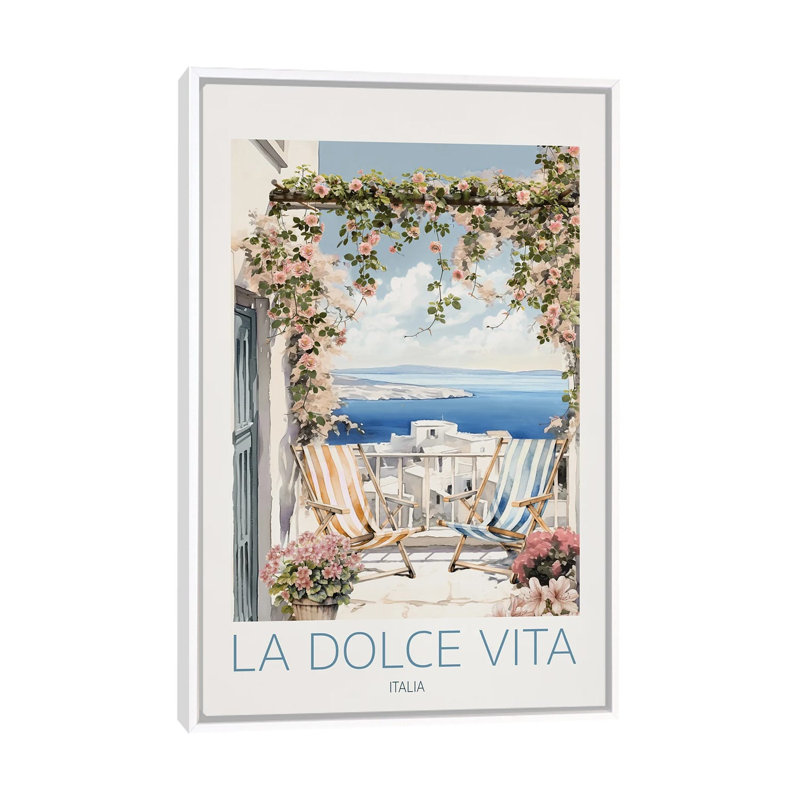 Amalfi Coast Italy, 101.6 cm H x 66.04 cm W x 4.445 cm D, White