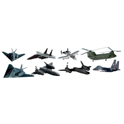 Décalcomanie murale multi-pack ii Military Aircraft