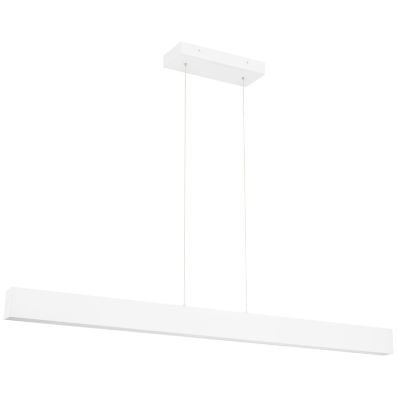 Luminaire suspendu linéaire à double tension Idolla Form - Gris, Blanc mat