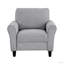 Mobilier de salon moderne avec coussins attachés en tissu texturé de couleur sable transitionnelle moderne-417548675