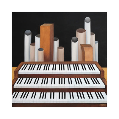 Organ 1 Piece Wrapped Canvas Wall Art