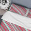 Motif rayé rouge et vert - Ensemble de housse de couette abstrait - Microfibre de polyester-84555561