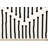 Fresno Modern Black White Striped Area Rug-102210975