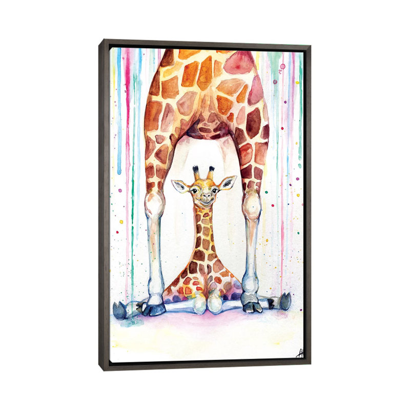 Superbe décoration murale pour enfants girafes sous la pluie, H 60 po x l 40po x P 1,5 po