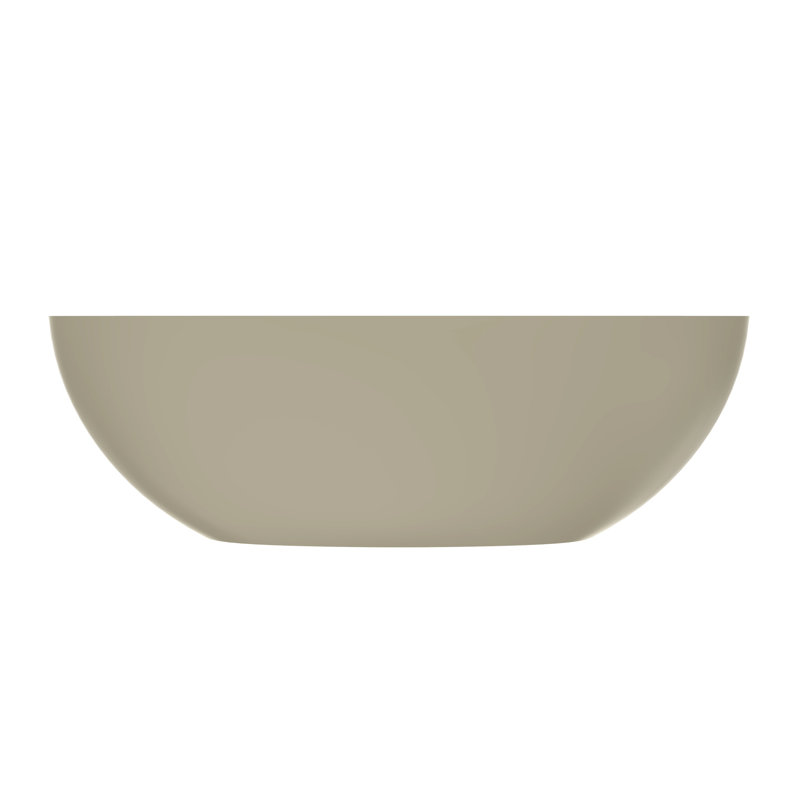 Baignoire autoportante 66,9 * 29,5 * 21,7 pouces avec surface solide, finition mate, forme ovale, drain central, baignoire de luxe moderne de style minimaliste 66,9, idéale pour les petites salles de bain